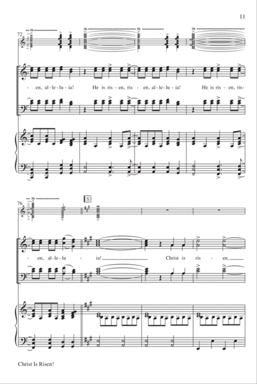 Christ Is Risen! 4-Part scores gallery preview page 12