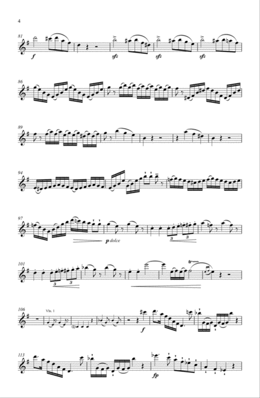 Flute Quartet Hoffmeister Small Ensemble scores gallery preview page 5
