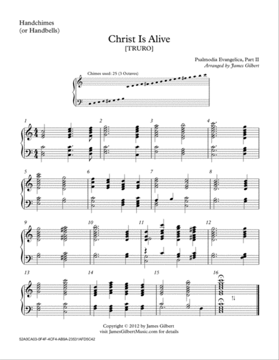 Christ Is Alive Christ Is Alive Handbell Choir scores gallery preview page 1