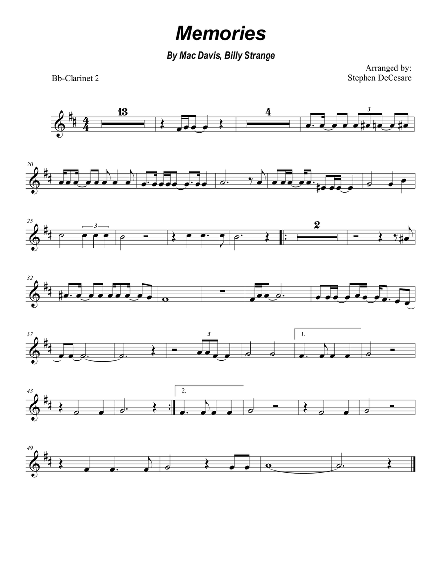 Memories Memories Woodwind Ensemble scores gallery preview page 6