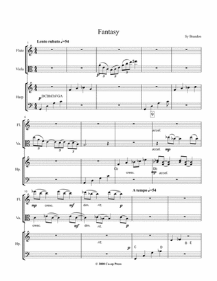 Fantasy for Flute, Viola and Harp