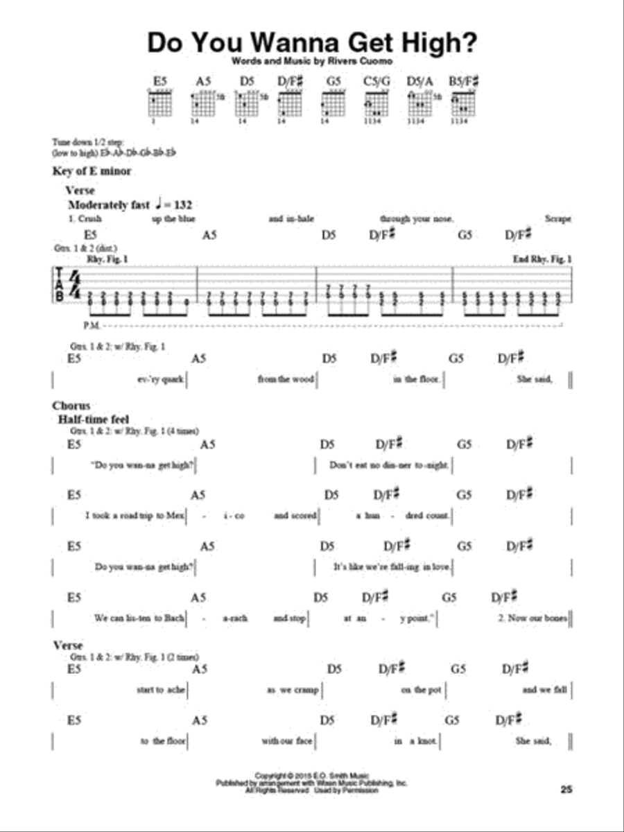 Weezer - Weezer (The White Album) Electric Guitar scores gallery preview page 4