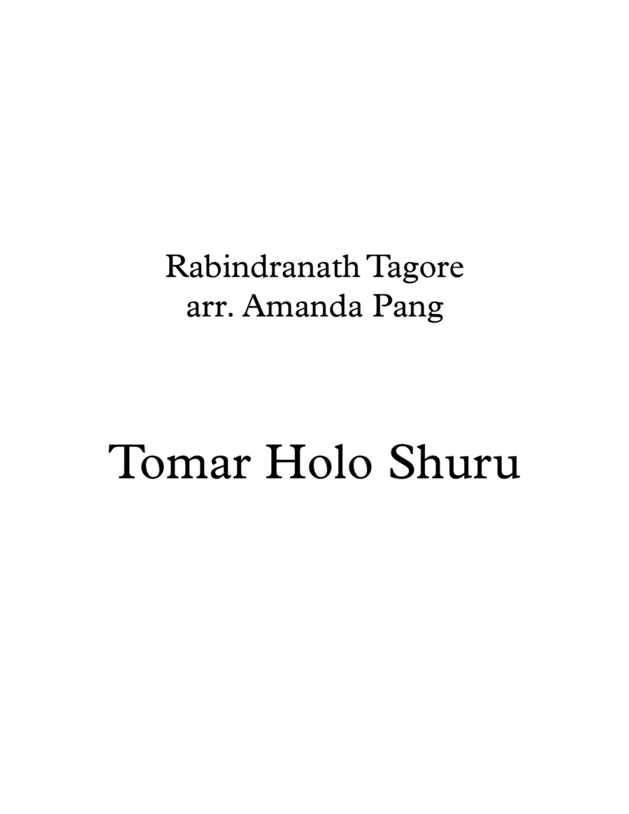 Tomar Holo Shuru Tomar Holo Shuru String Quartet scores gallery preview page 1
