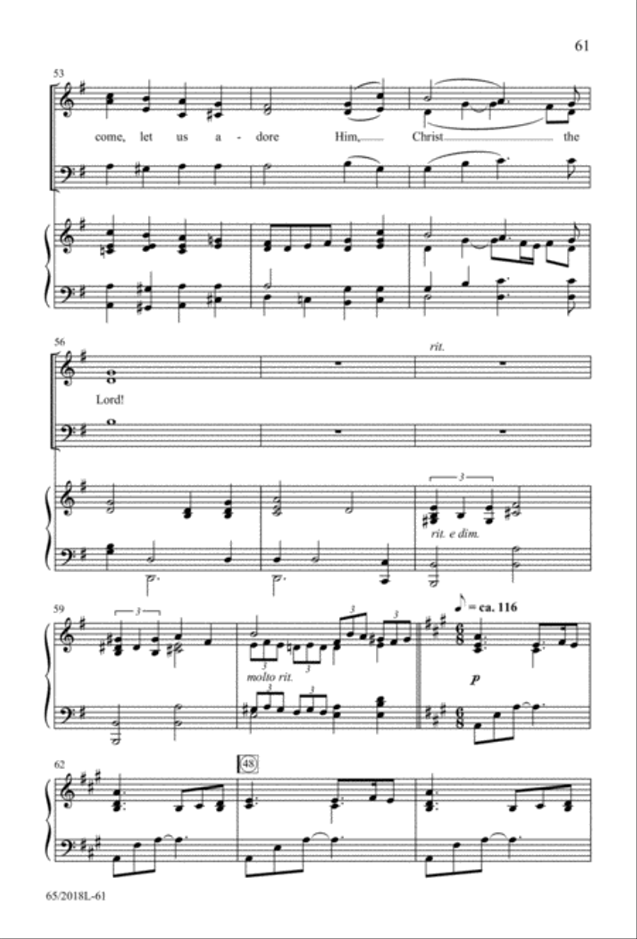 A Ceremony of Lessons and Carols 3-Part scores gallery preview page 62