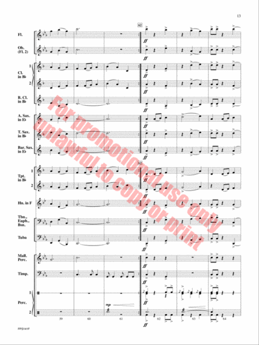The Lightning Catcher Concert Band scores gallery preview page 14