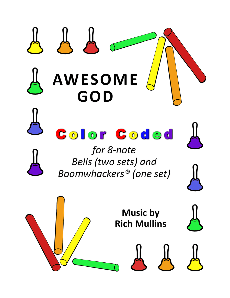 Awesome God Handbell Choir scores gallery preview page 1