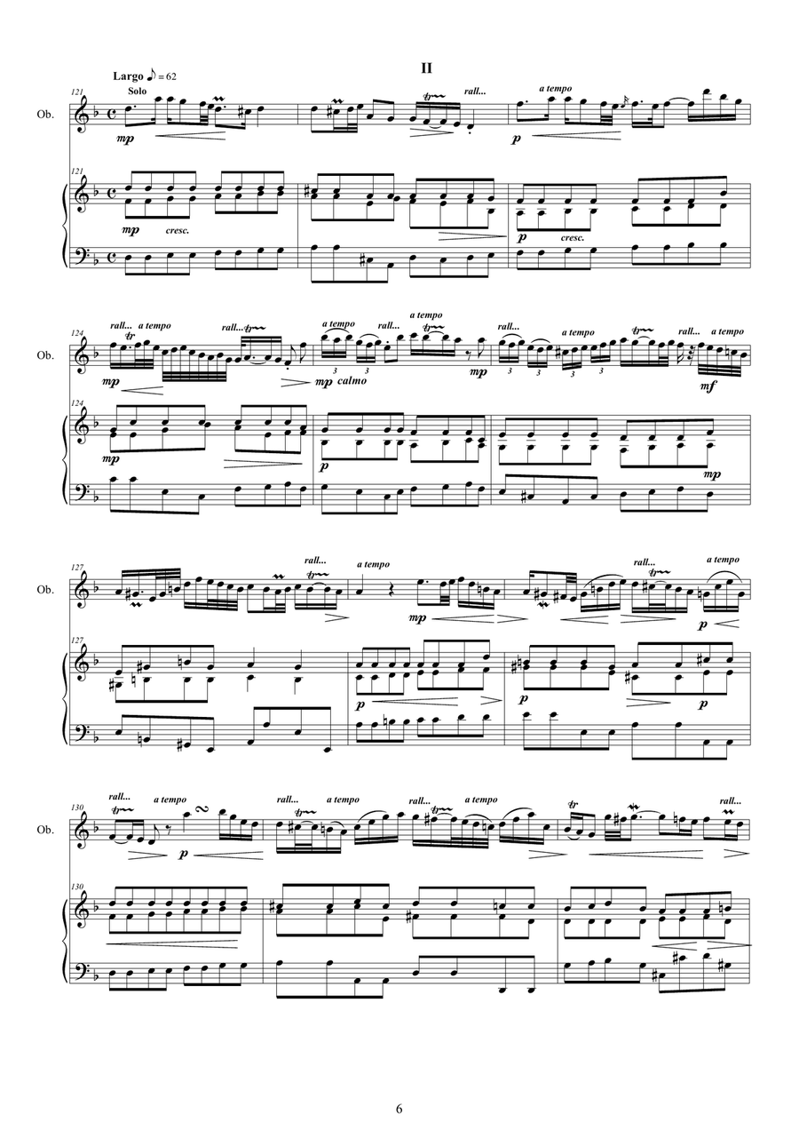 Vivaldi - Oboe Concerto No.9 in D minor RV 454 Op.8 for Oboe and Piano Piano scores gallery preview page 6