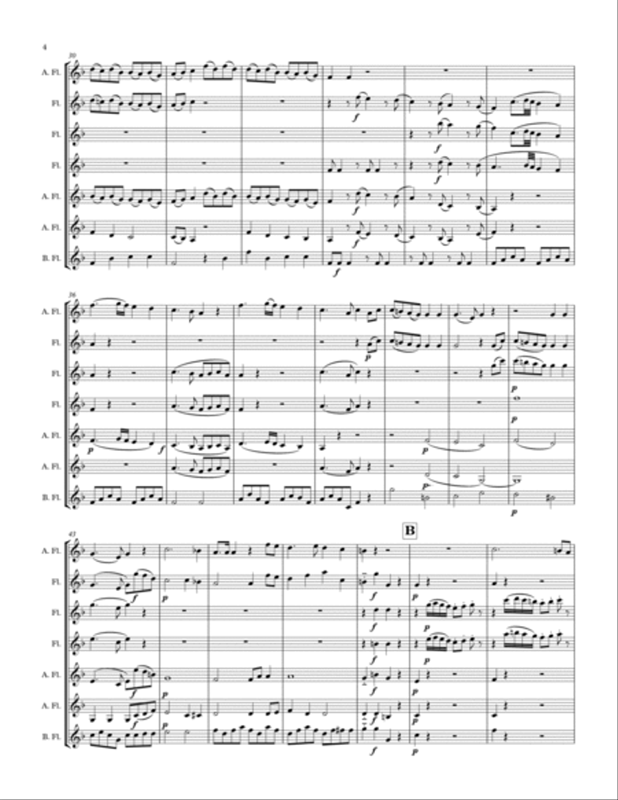 Mozart: Exsultate, Jubilate for Flute Choir Flute Choir scores gallery preview page 4