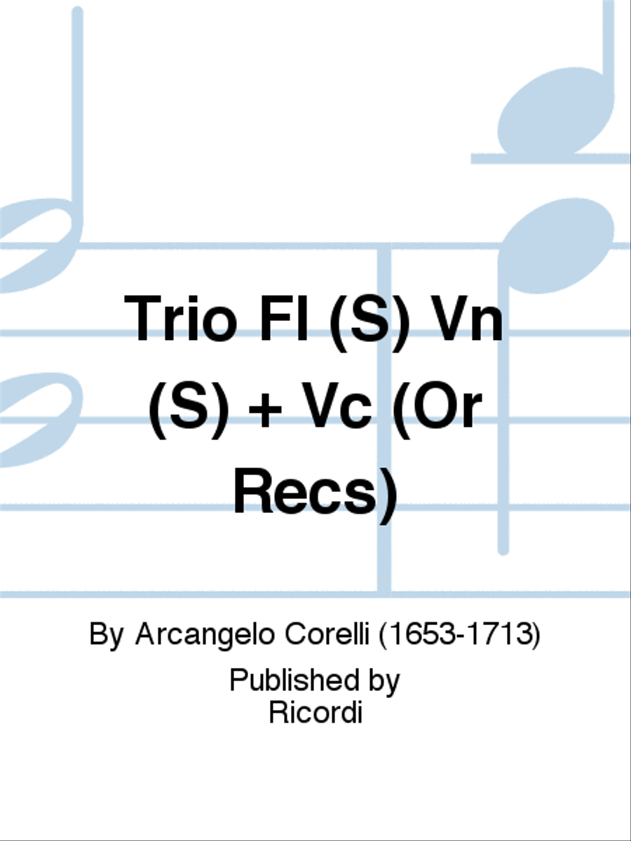 Trio Fl (S) Vn (S) + Vc (Or Recs) Flute scores gallery preview page 1