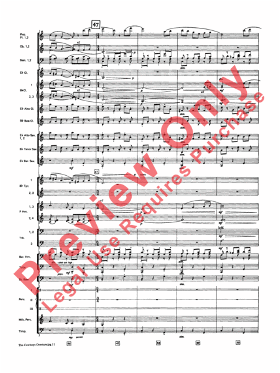 The Cowboys Concert Band scores gallery preview page 12