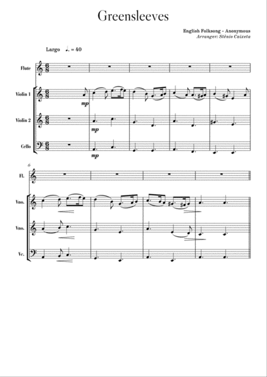 GREENSLEEVES Small Ensemble scores gallery preview page 3