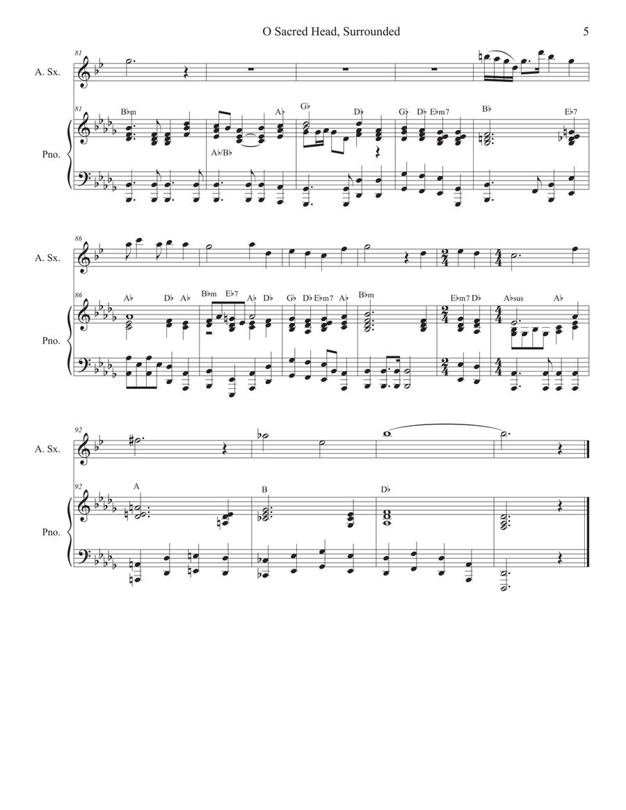 O Sacred Head, Surrounded (with 