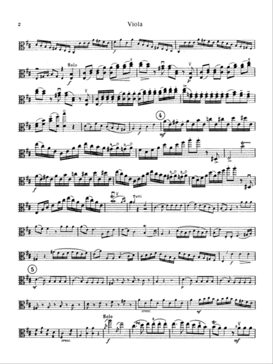 Hoffmeister: Viola Concerto in D Major Viola Solo scores gallery preview page 2