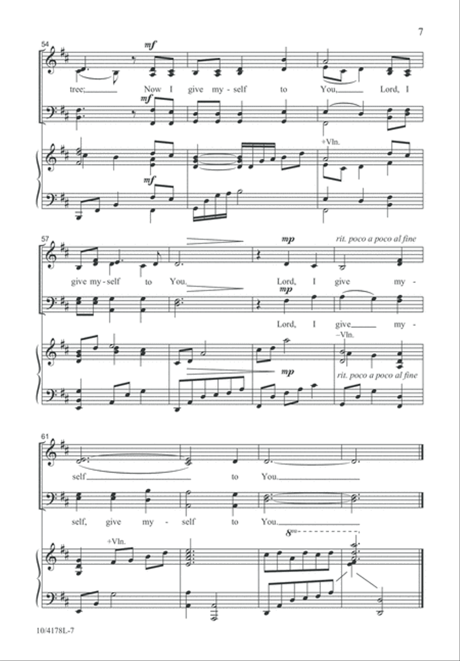 Lord, I Give Myself to You 4-Part scores gallery preview page 7