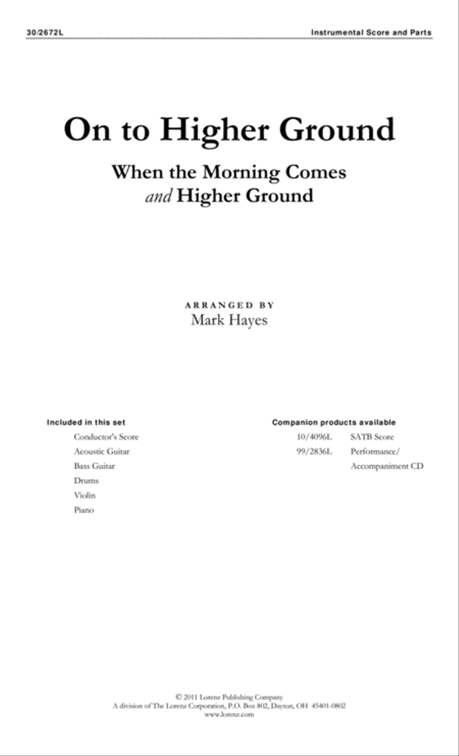 On to Higher Ground - Rhythm and Fiddle Score and Parts Violin scores gallery preview page 1