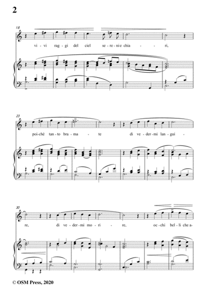 Nameless-O Leggiadri occchi belli,in C Major,for Voice&Piano image number null
