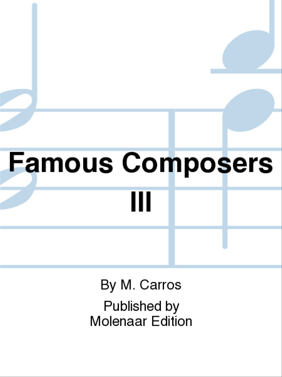 Famous Composers III Famous Composers III Set of Parts scores gallery preview page 1
