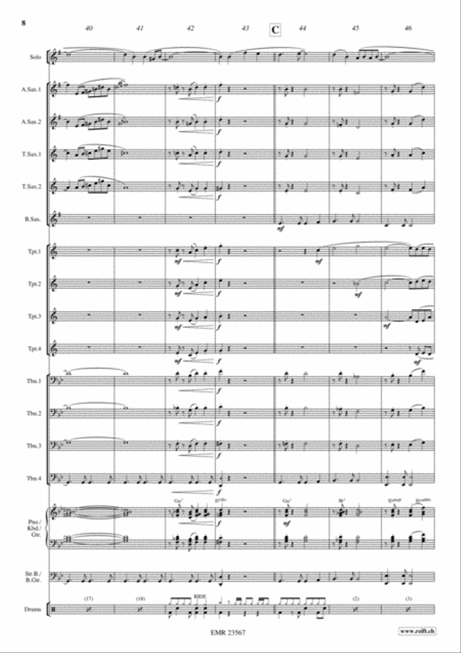 Funkysax Big Band scores gallery preview page 8
