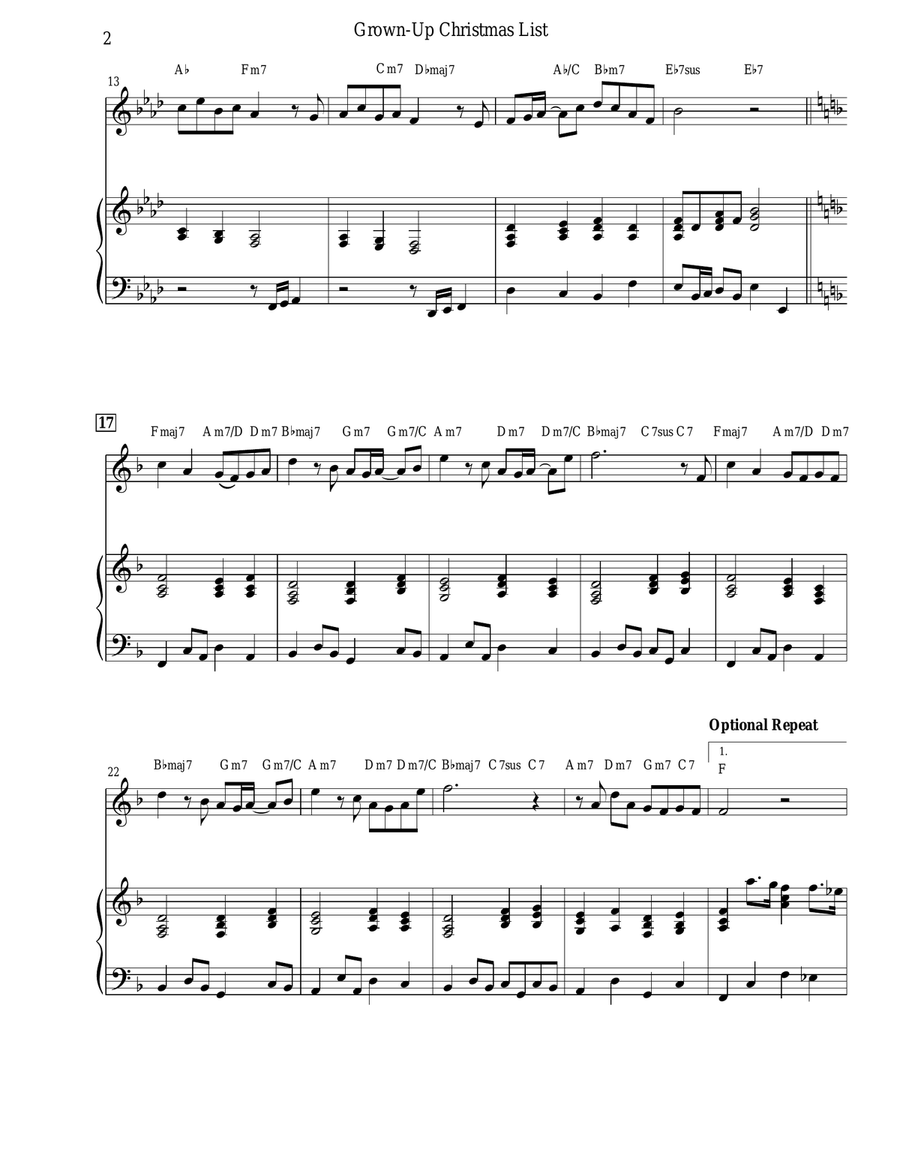 Grown-Up Christmas List Vibraphone scores gallery preview page 4