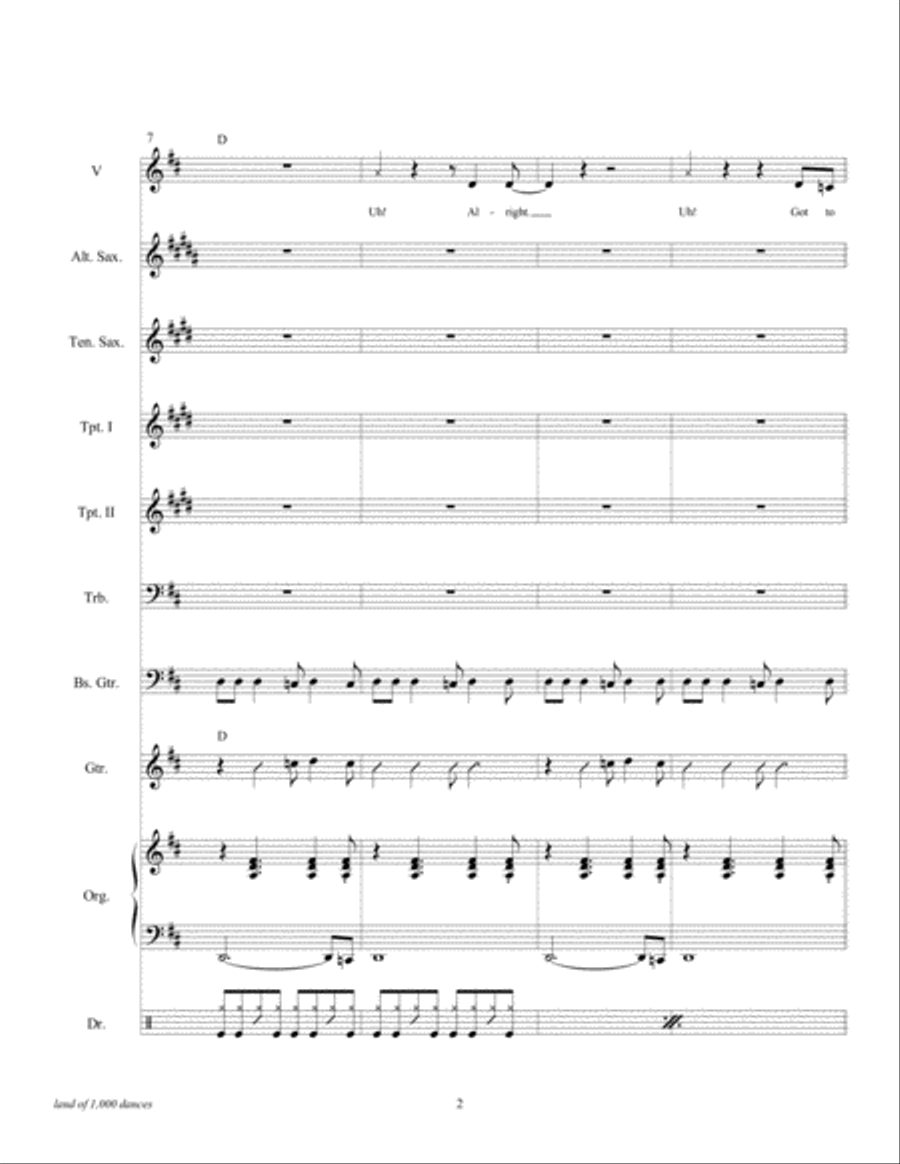 Land Of A Thousand Dances Large Ensemble scores gallery preview page 6