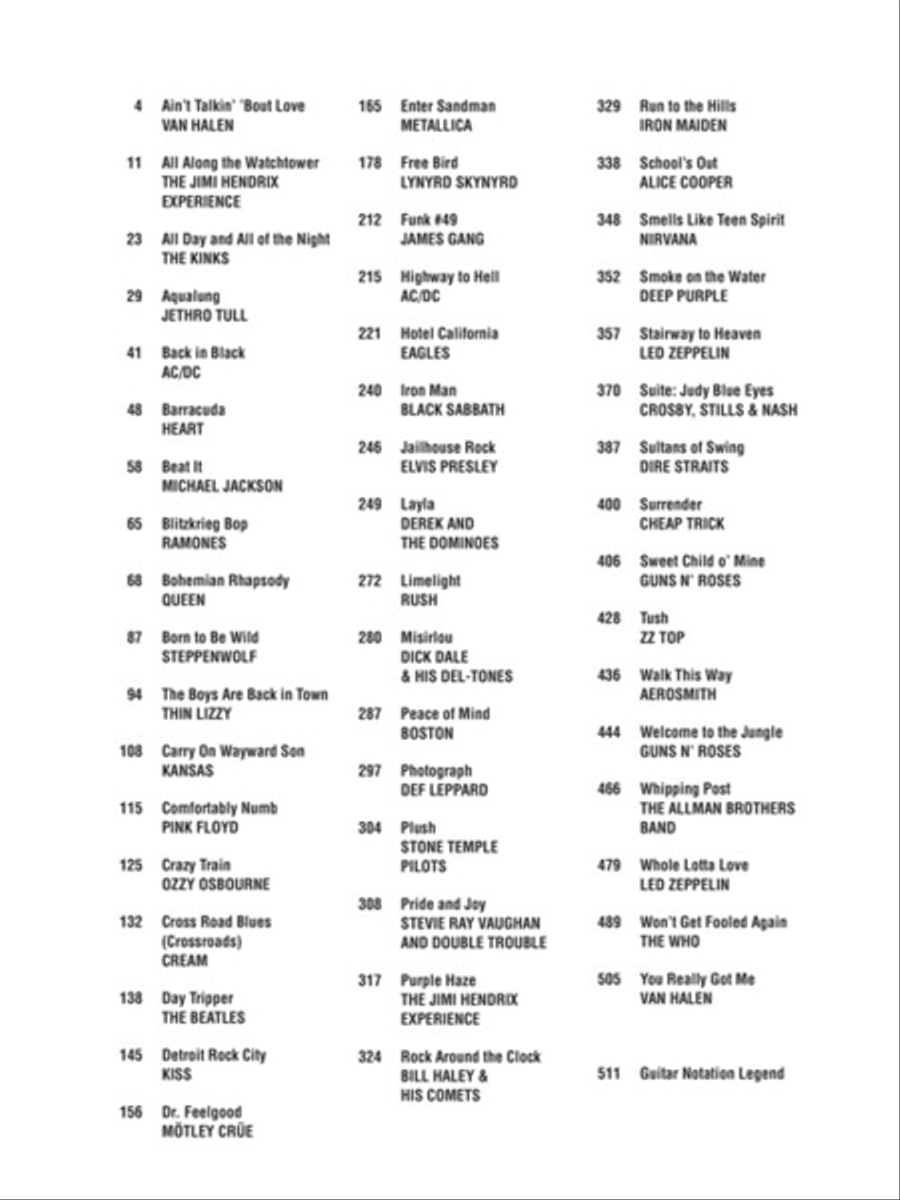 Guitar Standards Electric Guitar scores gallery preview page 2