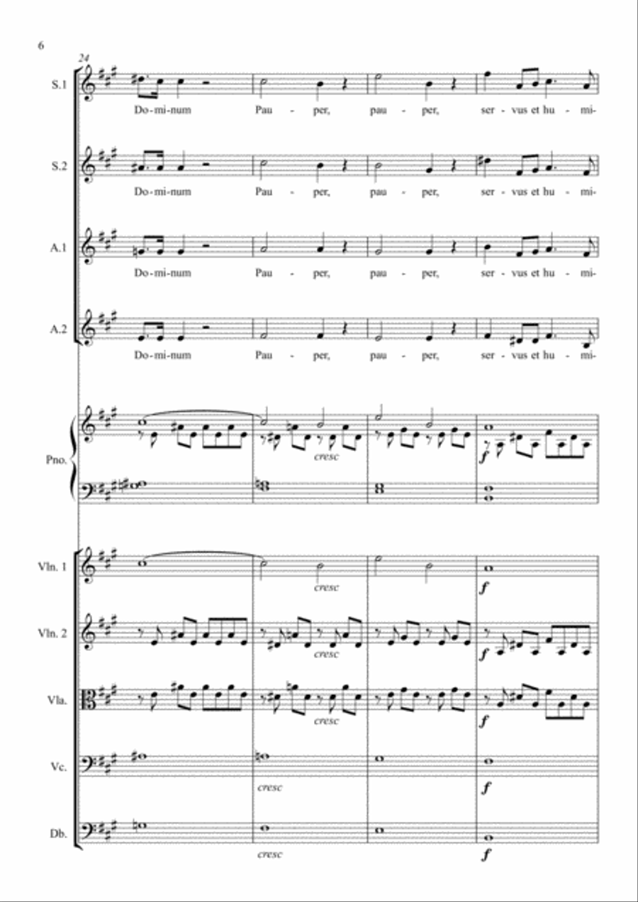 Panis Angelicus (SSAA, Piano and Strings) by Cesar Franck SSAA scores gallery preview page 6