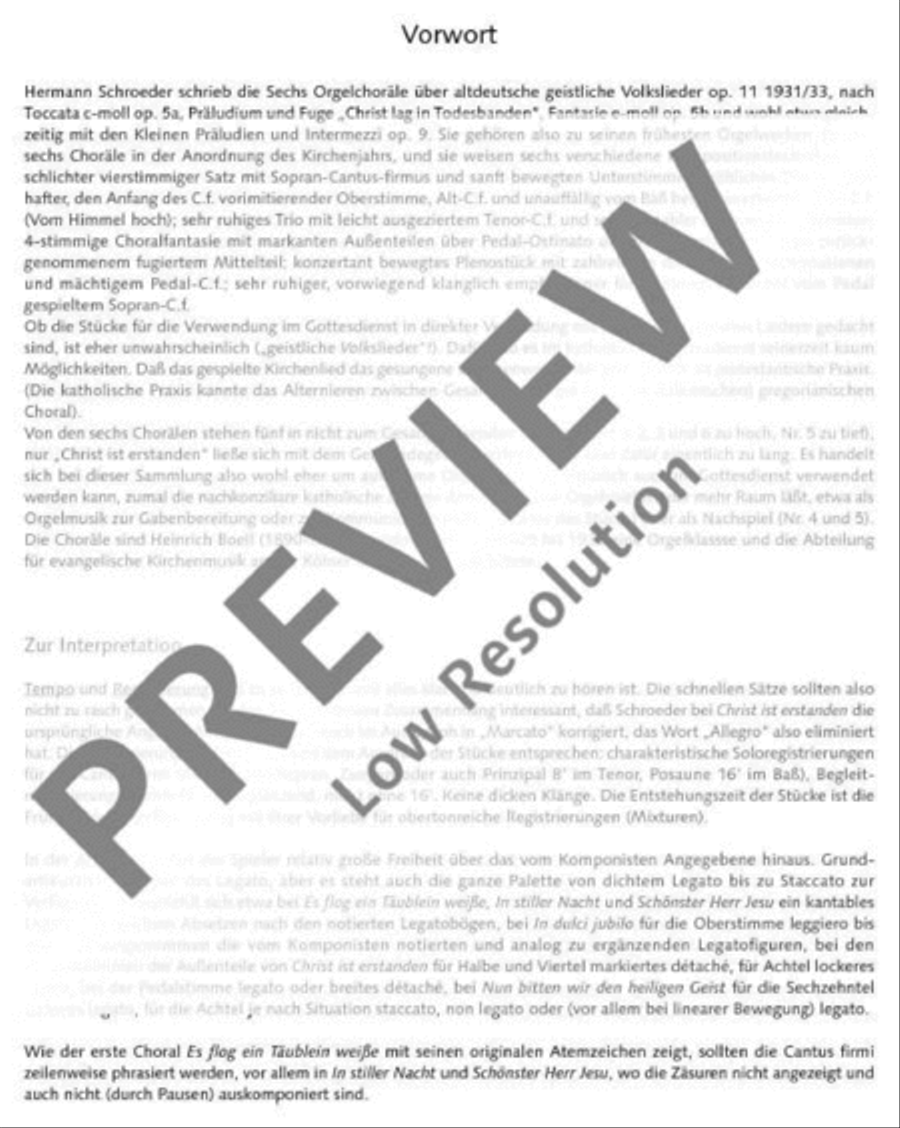 Six Organ Chorales Organ scores gallery preview page 5