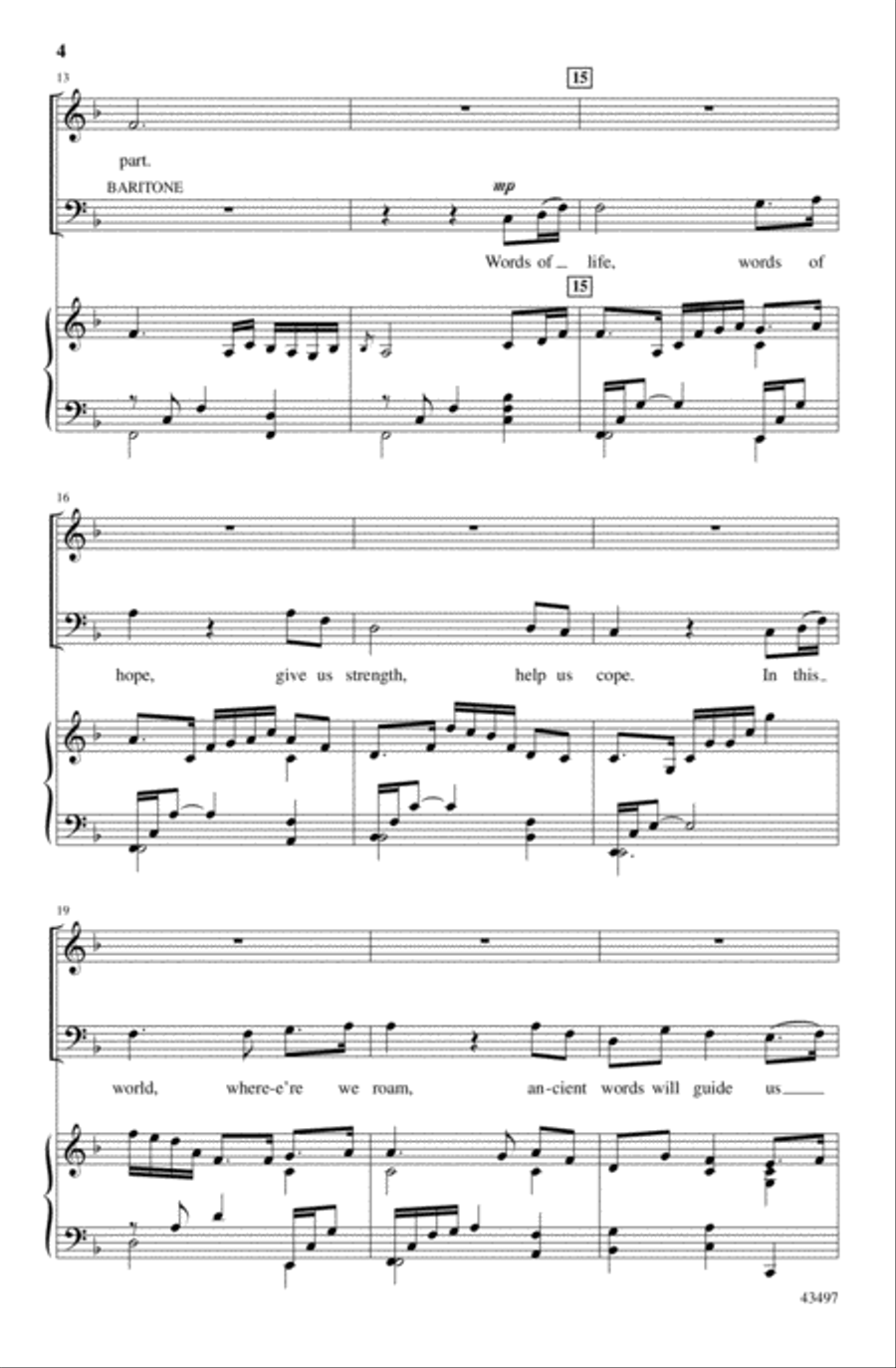 Ancient Words 3-Part scores gallery preview page 14