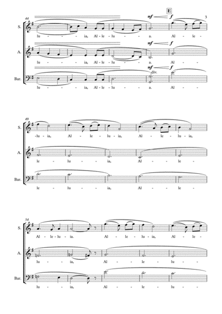 Alleluia (SAB Choir Score) image number null