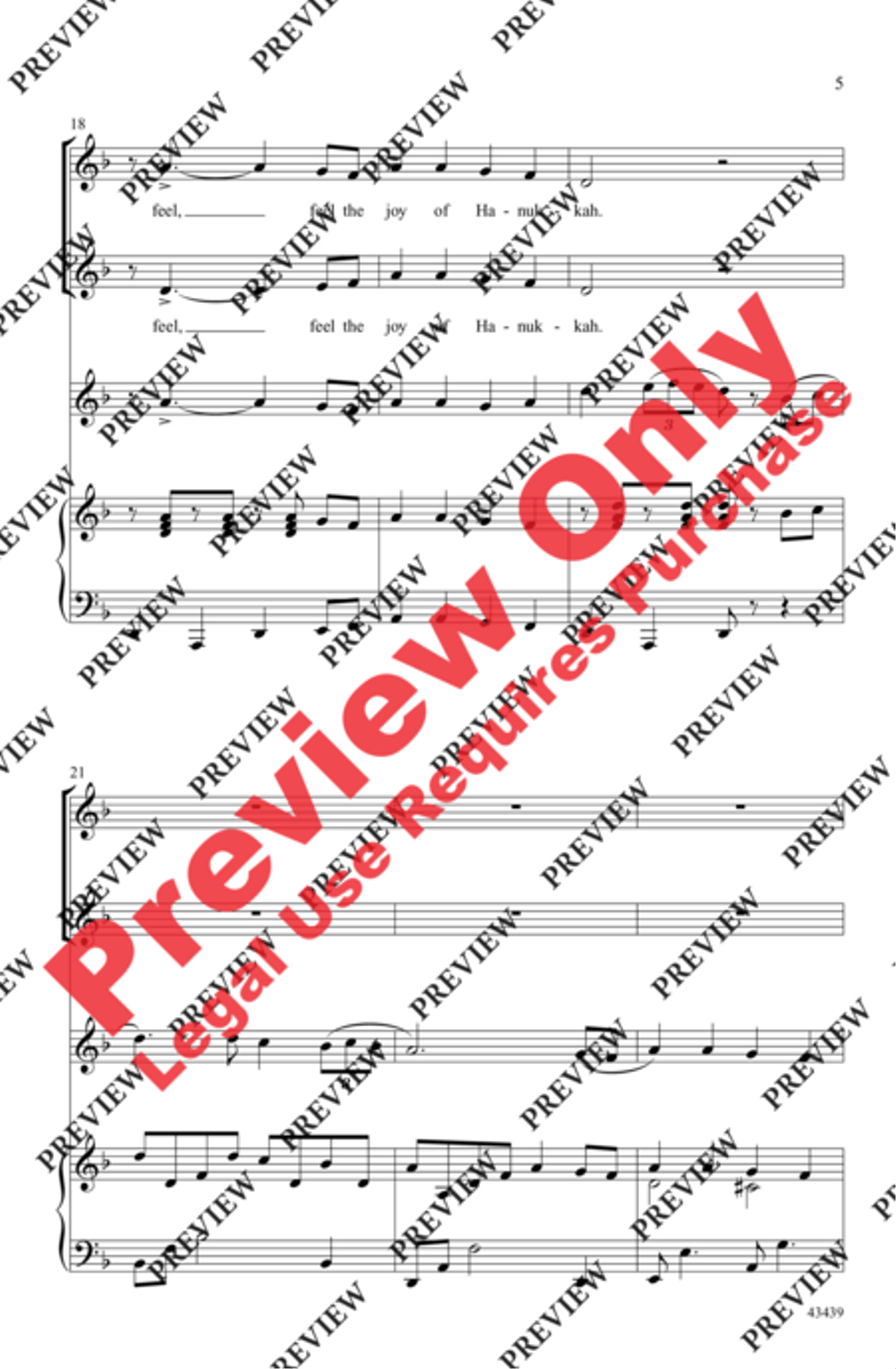 Feel the Joy of Hanukkah 2-Part scores gallery preview page 5