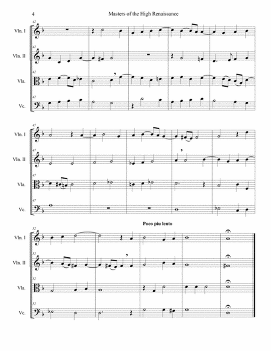 Renaissance Motets Arranged for Strings - Palestrina, set 1 image number null