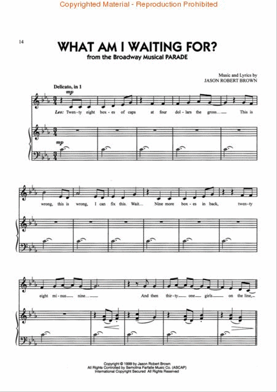 Parade Parade Piano, Vocal scores gallery preview page 3