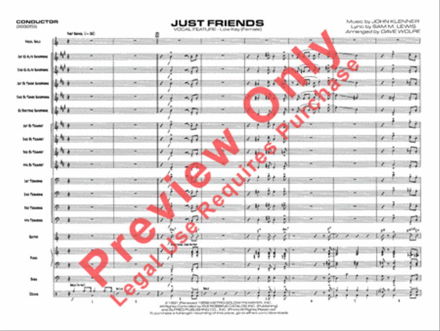 Just Friends Jazz Ensemble scores gallery preview page 16