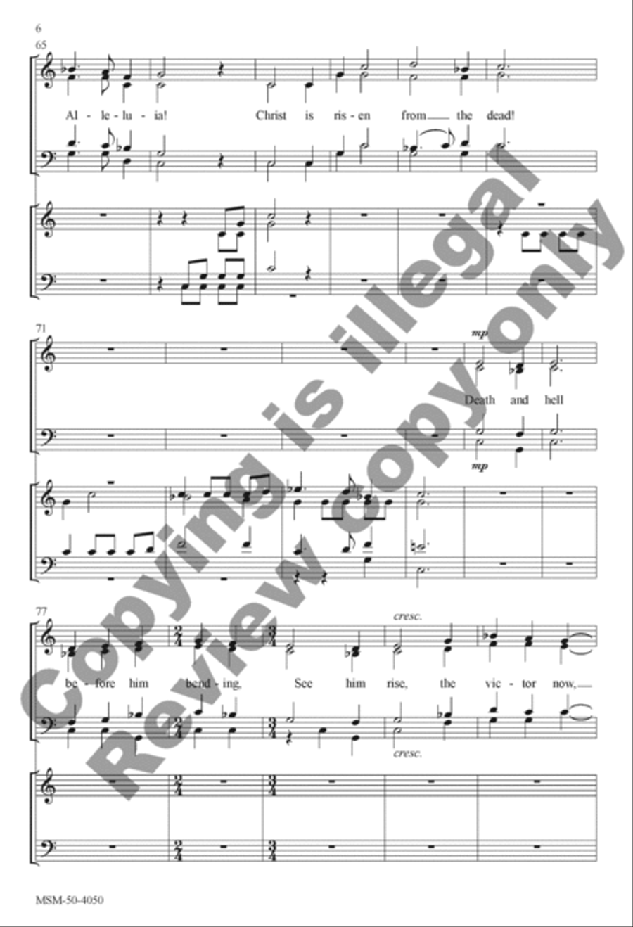 Christ Is Risen! Alleluia! 4-Part scores gallery preview page 6