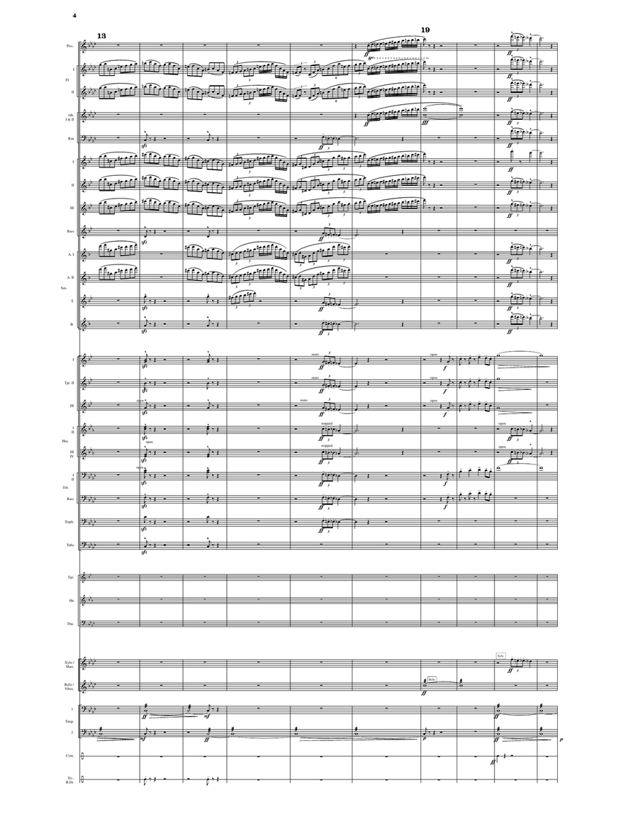 Mahler Symphony No. 1 (Finale) Transcribed for Concert Band Concert Band scores gallery preview page 4