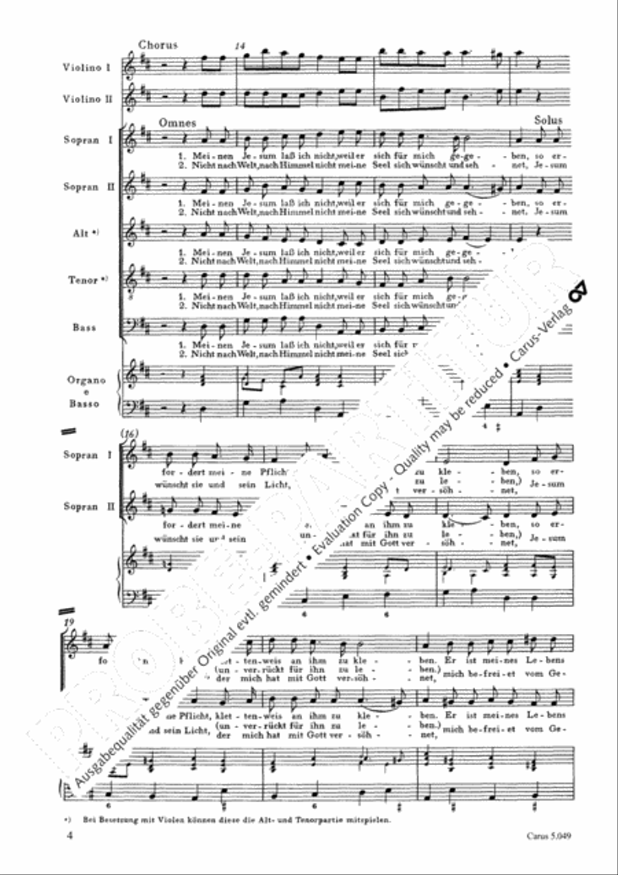 My Lord Jesus I'll not leave (Meinen Jesum lass ich nicht) SSATB scores gallery preview page 5