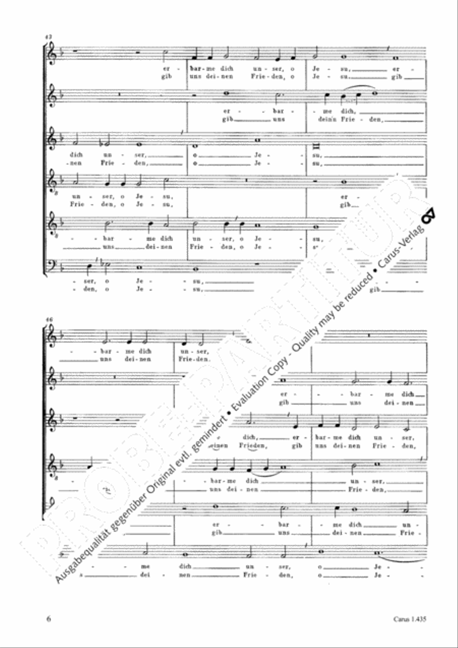 O Lamb of God most holy (O Lamm Gottes, unschuldig) Choir scores gallery preview page 7