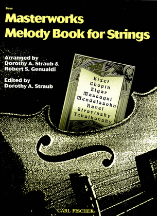 Book cover for Masterworks Melody Book For Strings