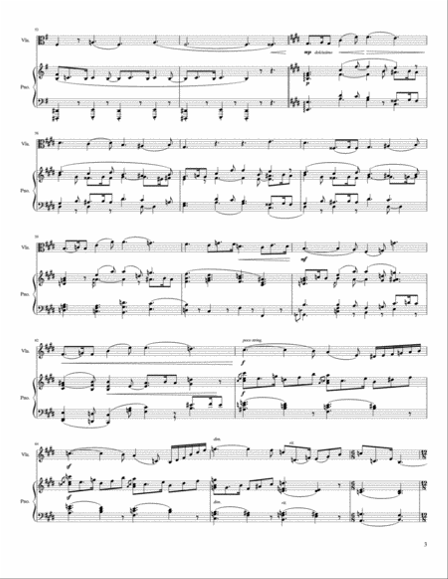 Elgar's Cello Concerto in E Minor, for Viola & Piano Viola scores gallery preview page 3