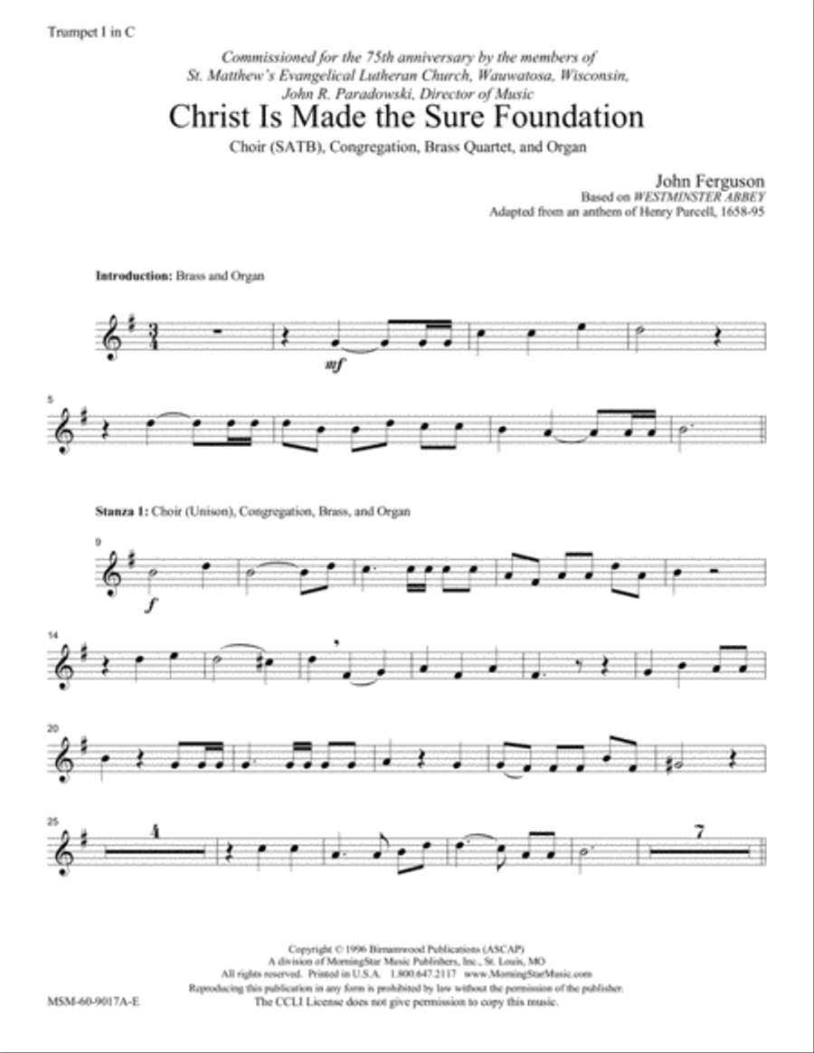Christ Is Made the Sure Foundation Choir scores gallery preview page 3