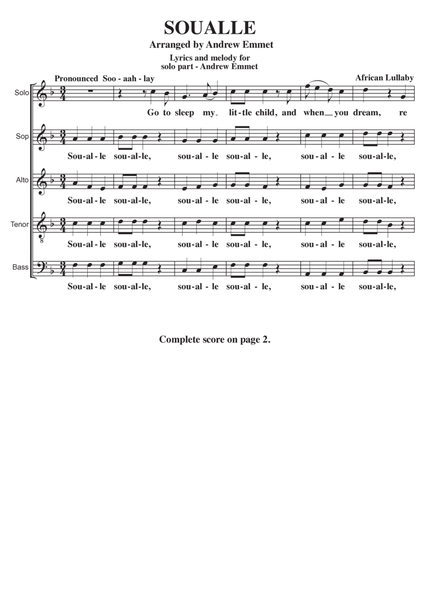 Soualle A Cappella SATB image number null