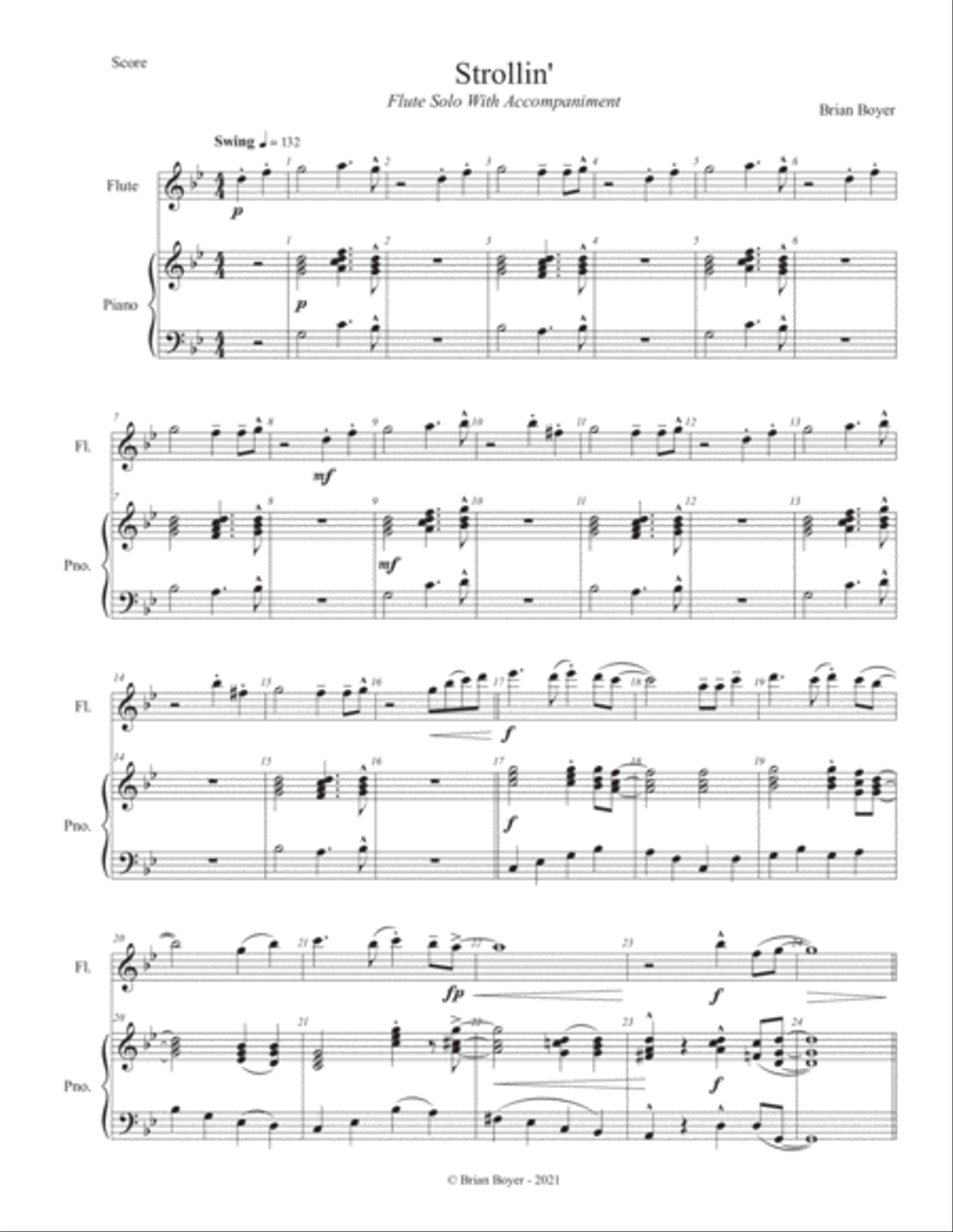 Strollin' - Flex Solo for All Instruments Small Ensemble scores gallery preview page 4