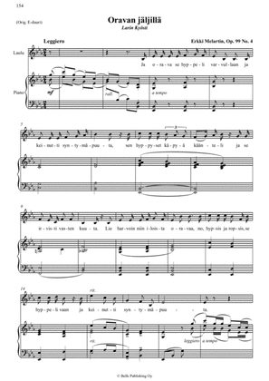 Oravan jaljilla, Op. 99 No. 4 (E-flat Major)