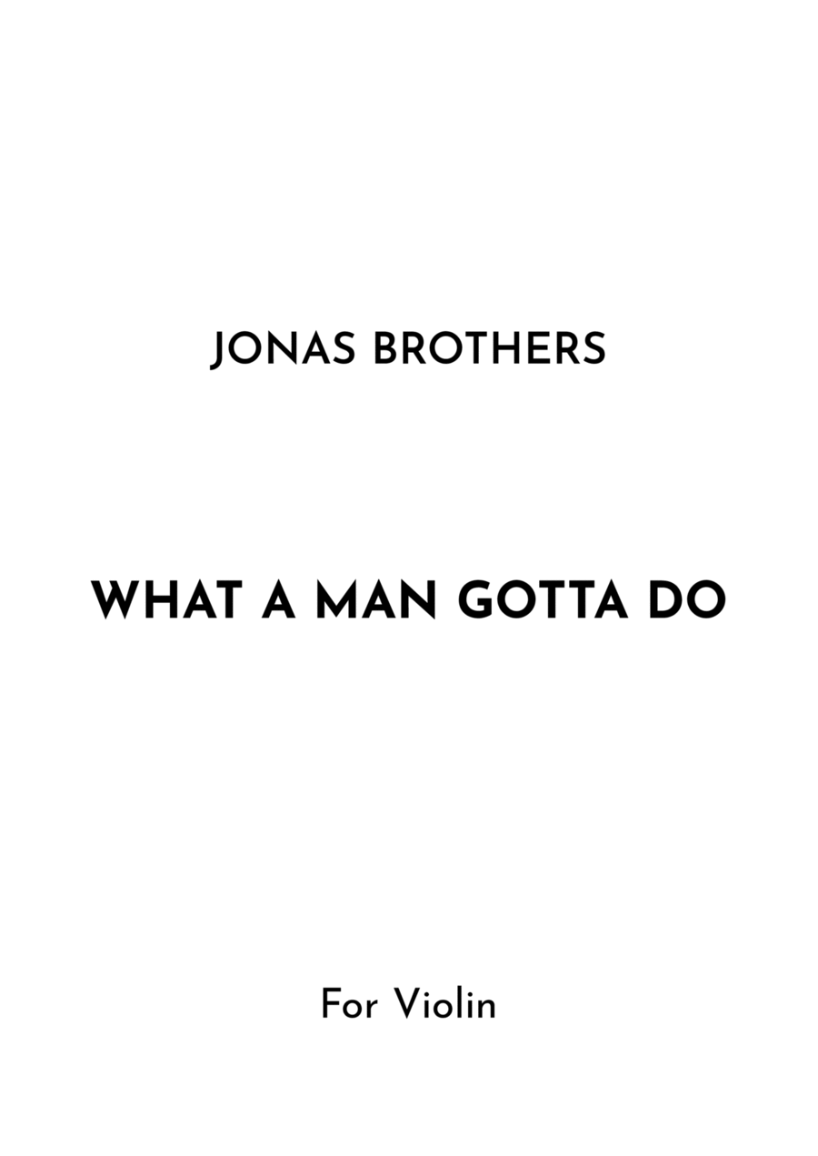 What A Man Gotta Do Violin Solo scores gallery preview page 1
