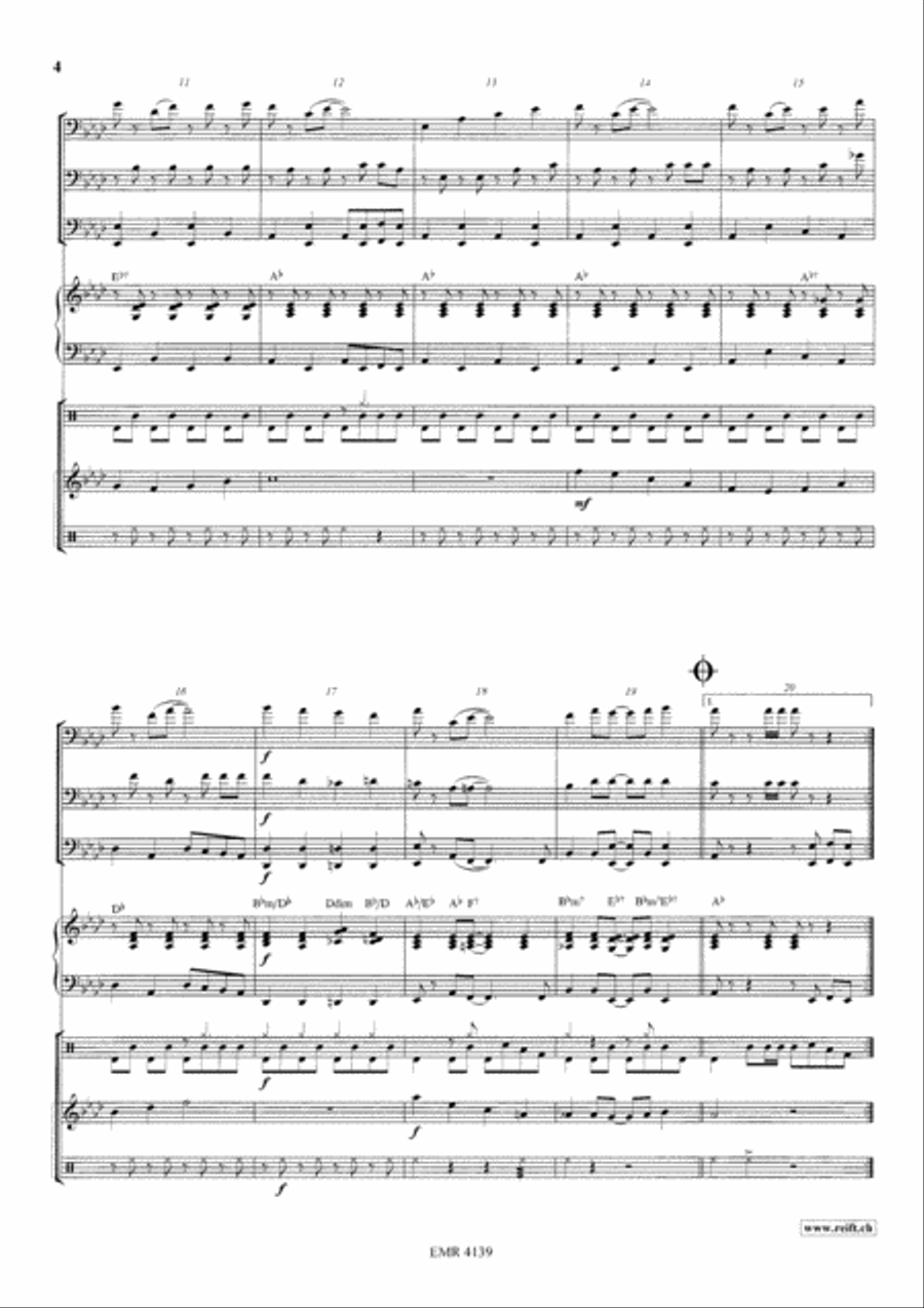 Everybody Clap Your Hands Trombone Duet scores gallery preview page 4