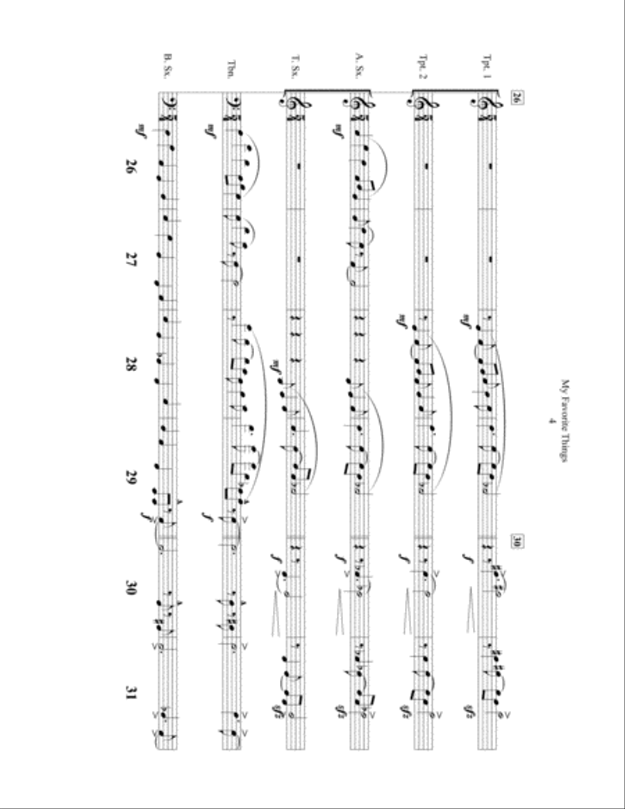 My Favorite Things Tenor Saxophone scores gallery preview page 4