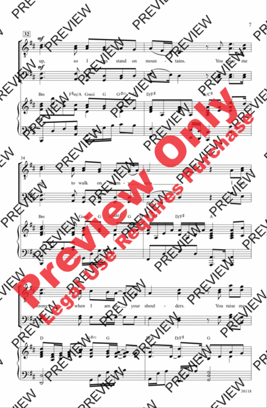 You Raise Me Up Men's Choir scores gallery preview page 7