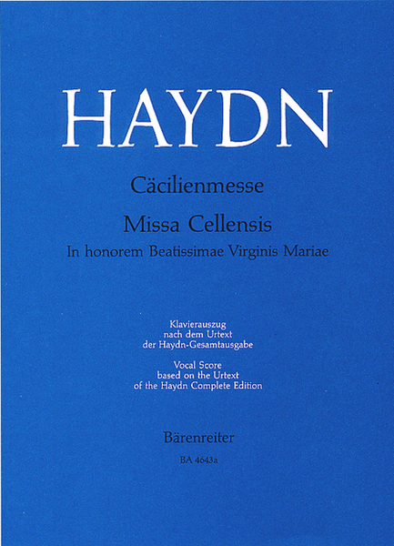 Missa Cellensis in honorem Beatissimae Virginis Mariae Hob.XXII:5 'Cecilia Mass'