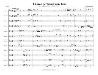 Canzon per Sonar noni toni for Trombone or Low Brass Duodectet (12)