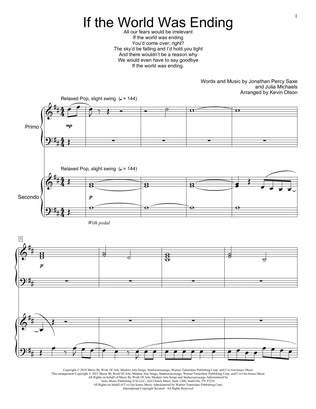 If The World Was Ending (feat. Julia Michaels) (arr. Kevin Olson)